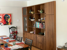 Load image into Gallery viewer, Walnut built in wall unit
